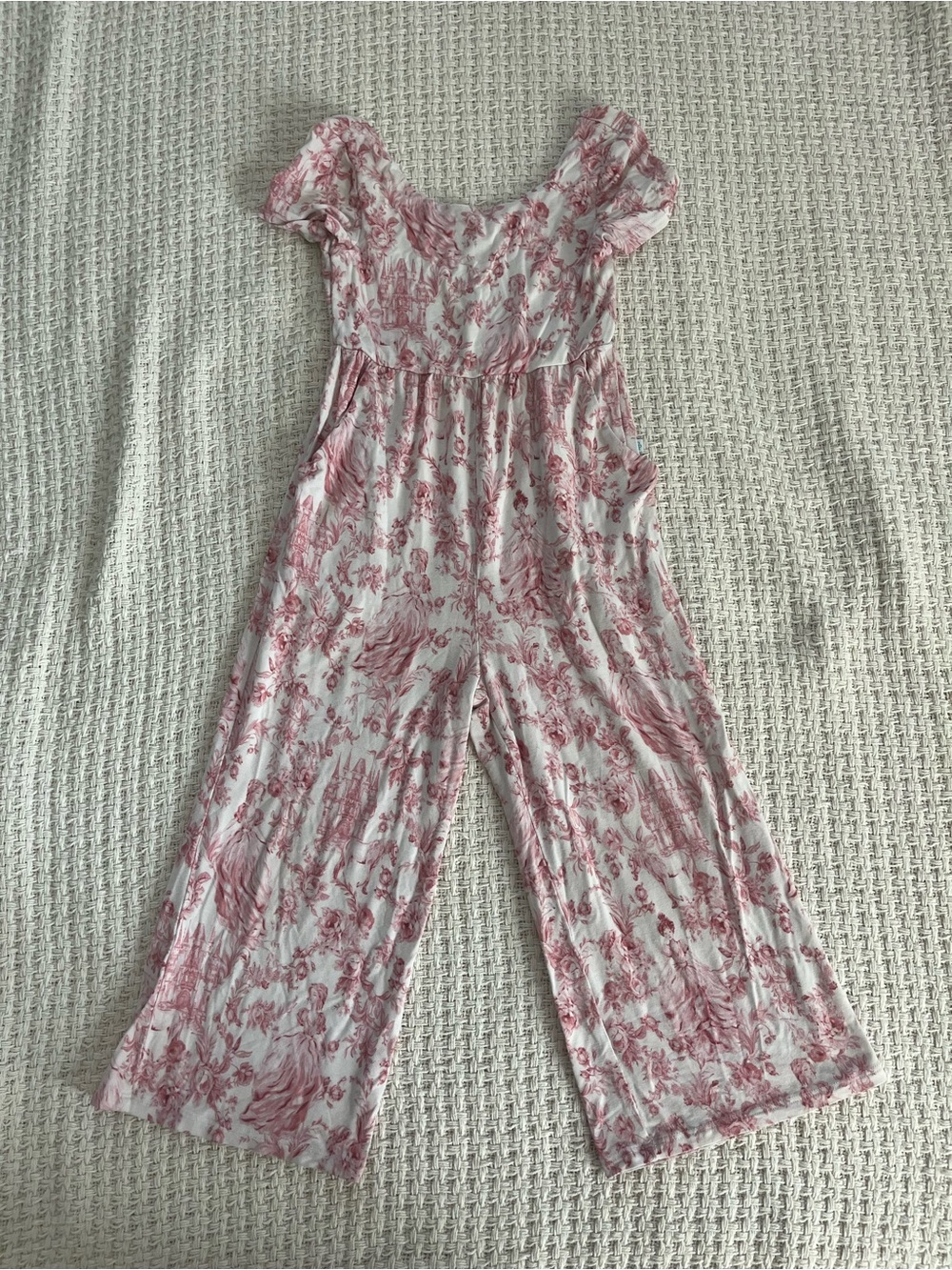 Posh peanut Pink and White Floral Jumpsuit Pajama